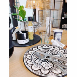 Marokkanischer Teller Schwarz Weiß M ca. Ø 26 cm