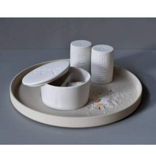 Storefactory Keramik-Tablett Beige Rund ca. Ø28 cm