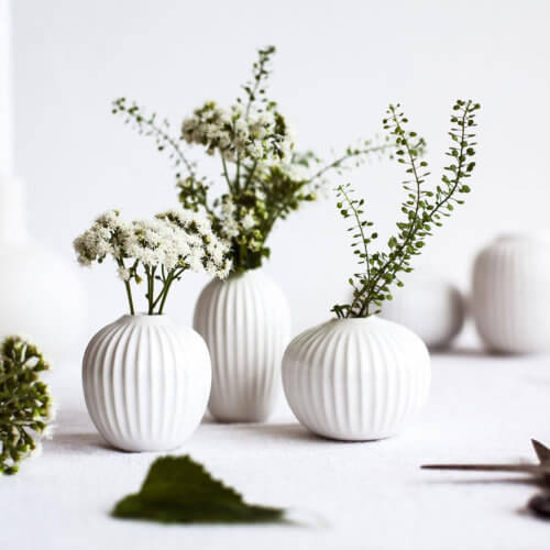 Kähler Hammershøi Vasen-Set Weiß Mini