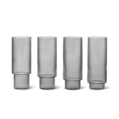 ferm Ripple Longdrink-Glas Smoke