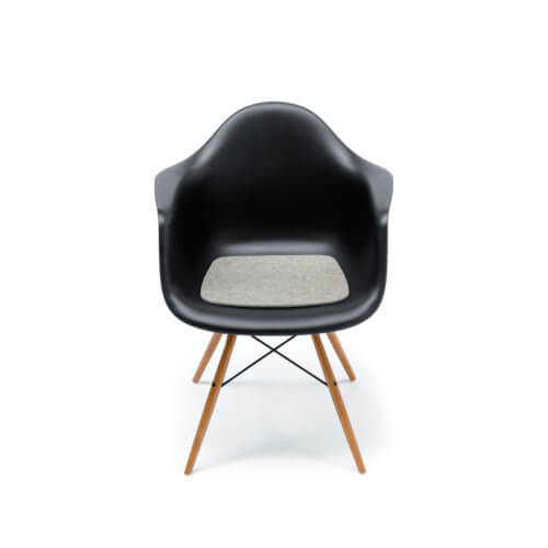 HEY Sitzauflage Eames Armchair Hellmeliert-Grau