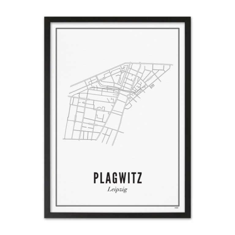 Stadtplan Leipzig Plagwitz Poster A3