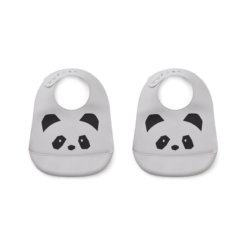 LIEWOOD Silikon-Lätzchen Panda Grau