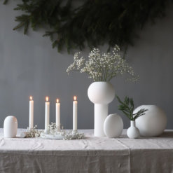 Broste 8er Set Kerzen Weiß