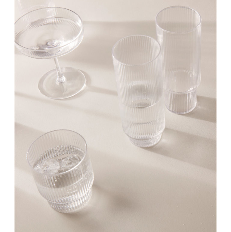 ferm Ripple Longdrink-Glas Klar