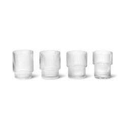 ferm LIVING Ripple Trinkglas Set Klar