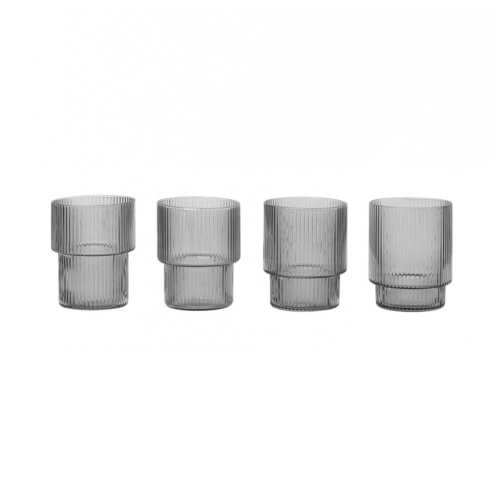 ferm Ripple Trinkglas Smoke