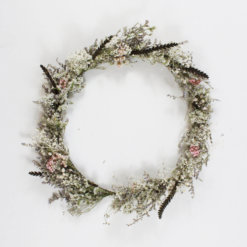 Kranz aus Trockenblumen Weiß S