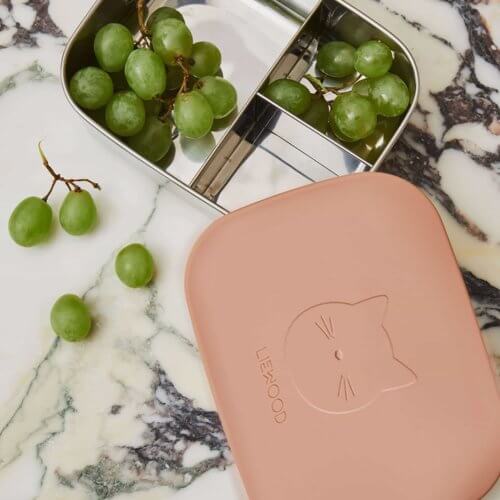 LIEWOOD Lunchbox-Set Katze Rosé