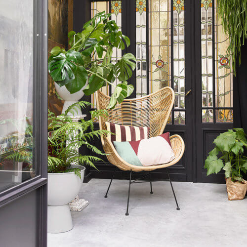 HK Living Metall-Blumentopf Weiß