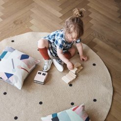 ferm Teppich Black Dots S