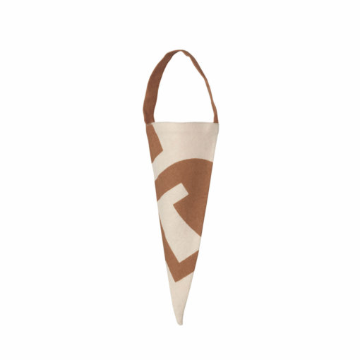 Broste Deko-Kegel KARLA Camel-Weiß