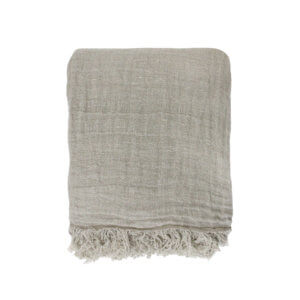 HK Living Leinen-Plaid Greige