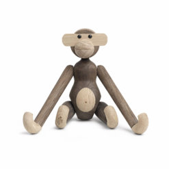 Kay Bojesen Holzfigur Affe Eiche geräuchert ca. H 20 x B 19 x T 5 cm