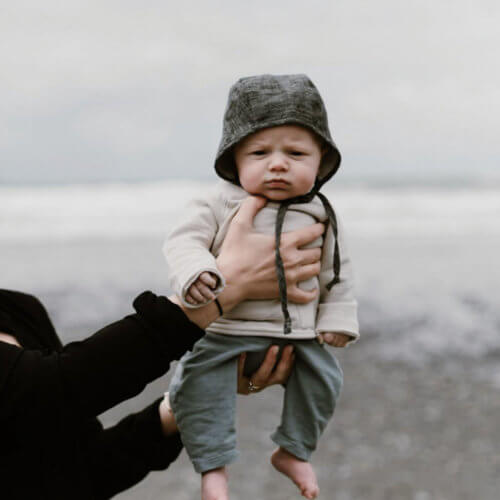 Phil&Phae Baby-Sweater Raw Edged Creme Mood