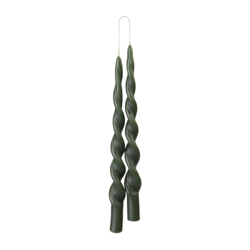 STIL Kerzen Twist Dunkelgrün