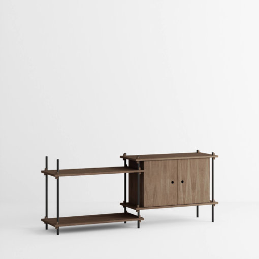 Moebe Regalsystem Sideboard Dunkle Eiche Schwarz