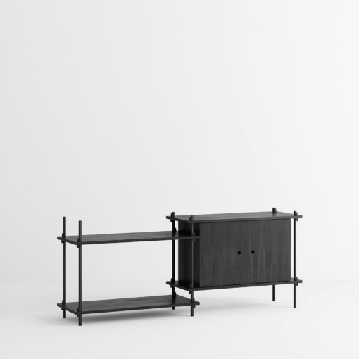 Moebe Regalsystem Sideboard Schwarz