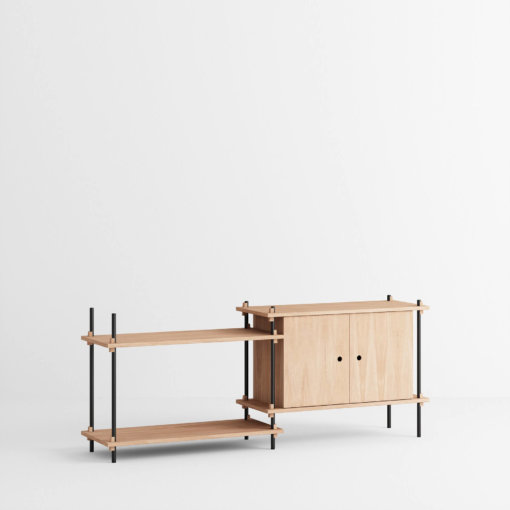 Moebe Regalsystem Sideboard Eiche Schwarz