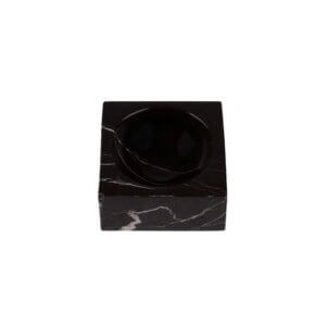 Stoned Marmor Block-Schale Schwarz