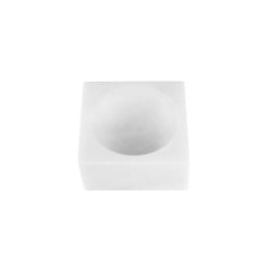 Stoned Marmor Block-Schale Weiß