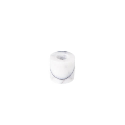 Stoned Marmor-Kerzenhalter Weiß S