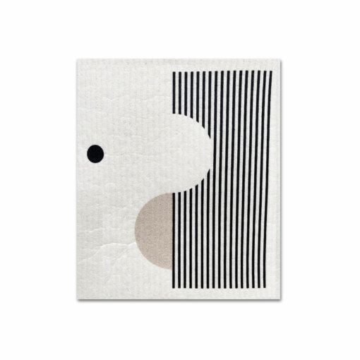 KMK Schwammtuch-Set Shapes Weiß-Beige - Image 3