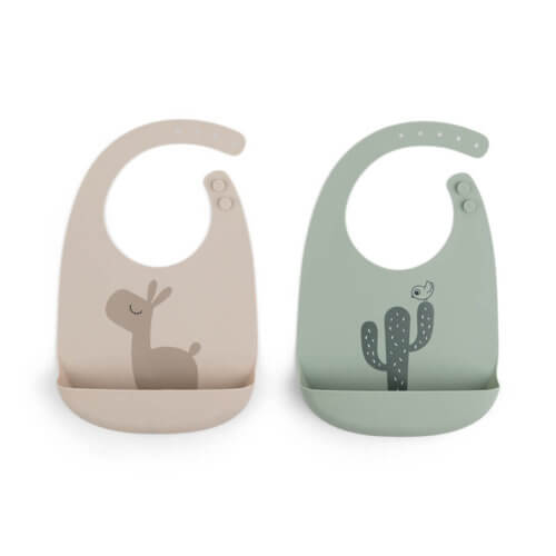 DoneByDeer Lätzchen Silikon Lalee 2er Set