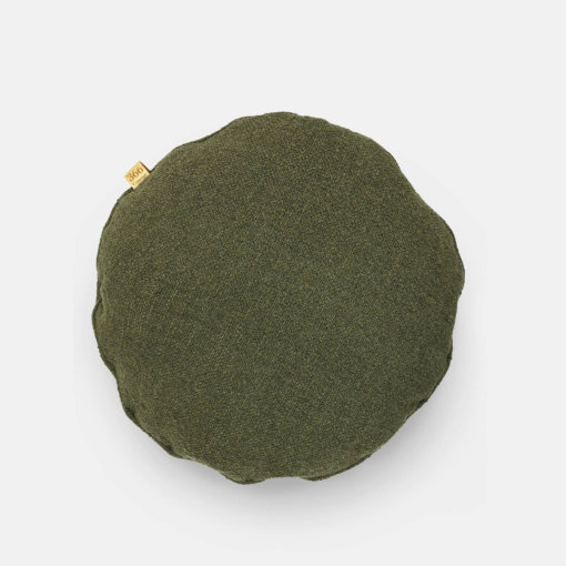 366 Kissen Round Boucle Olive