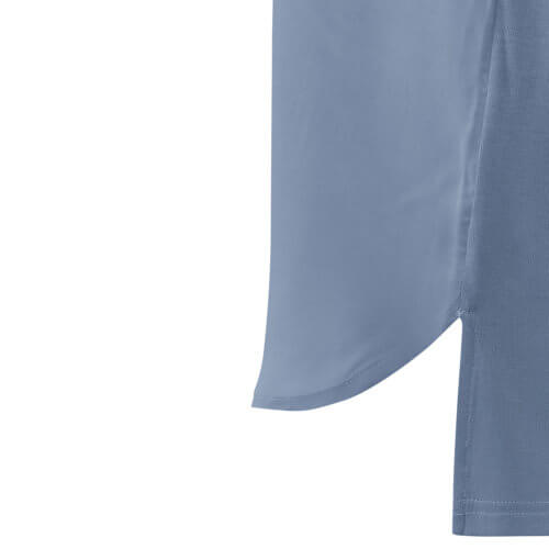 YAYA Cupro-Shirt Blau im Materialmix Detail