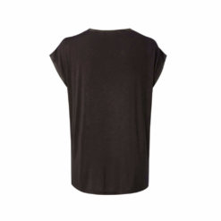 YAYA Cupro-Shirt Anthrazit im Materialmix Rückansicht