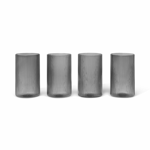 ferm Ripple Glas Smoke S Verrines-Set