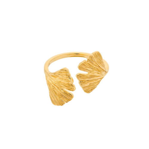 Pernille Corydon Ring Ginkgo Golden