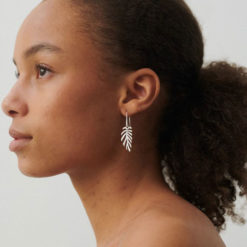 Pernille Corydon Ohrstecker Leaf Silber