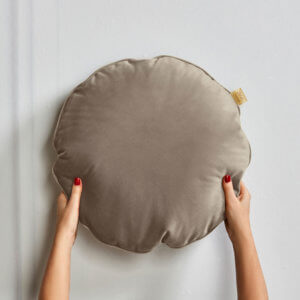 366 Kissen Round Shine Velvet Taupe Mood