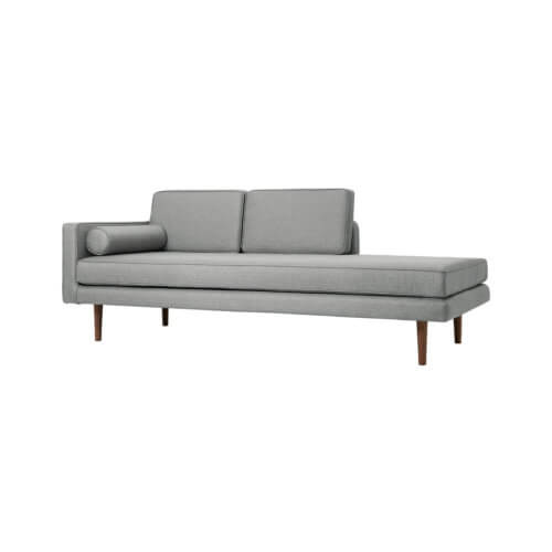 Broste Wind Chaiselong Tweed Grau