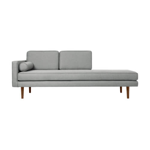 Broste Wind Chaiselong Tweed Grau