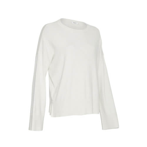 Moss Copenhagen Ecovero-Pullover Egret Detail