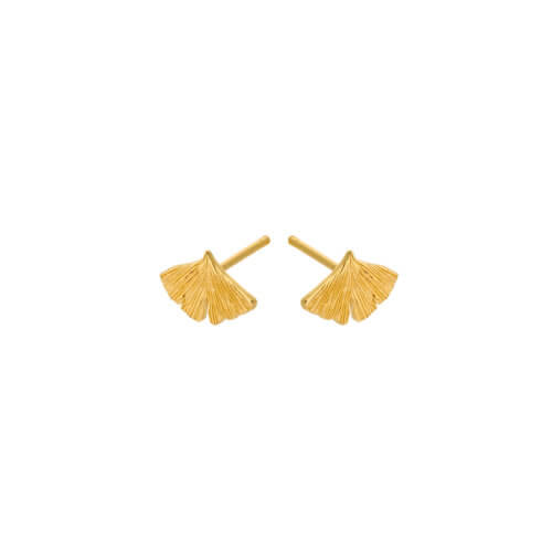 Pernille Corydon Ohrstecker Ginkgo Golden