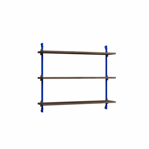 Moebe Wall Shelving System 65.1 Dunkle Eiche Blau