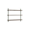 Moebe Wall Shelving System 65.1 Dunkle Eiche Grün