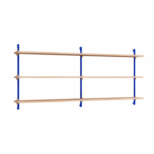 Moebe Wall Shelving System 65.2 Eiche Blau