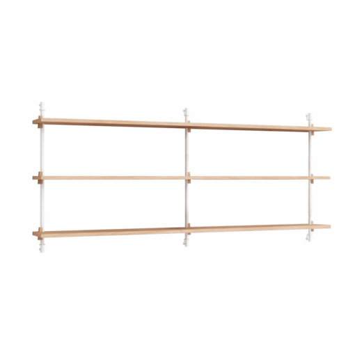Moebe Wall Shelving System 65.2 Eiche Weiß