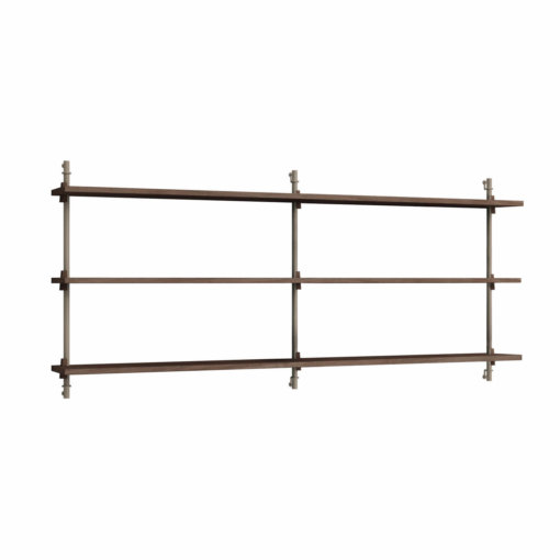 Moebe Wall Shelving System 65.2 Dunkle Eiche Grau