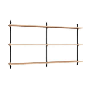 Moebe Wall Shelving System 85.2 Eiche Schwarz
