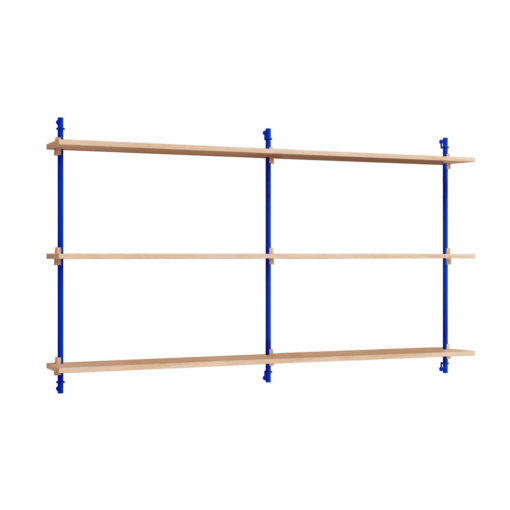 Moebe Wall Shelving System 85.2 Eiche Blau