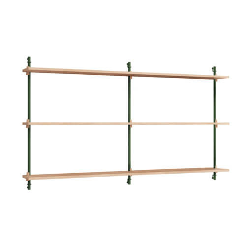 Moebe Wall Shelving System 85.2 Eiche Grün