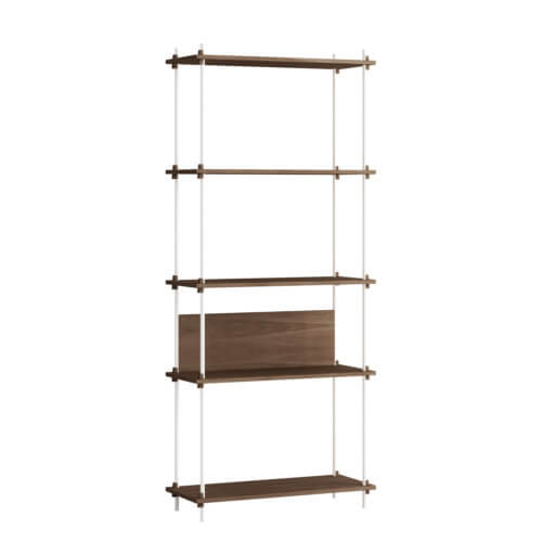 Moebe Shelving System Regal 200.1.A Dunkle Eiche Weiß