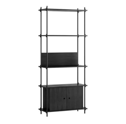 Moebe Shelving System Regal 200.1.B Schwarz/ Schwarz