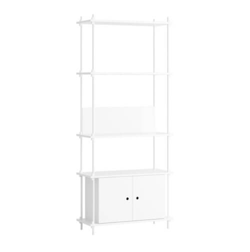 Moebe Shelving System Regal 200.1.B Weiß/ Weiß